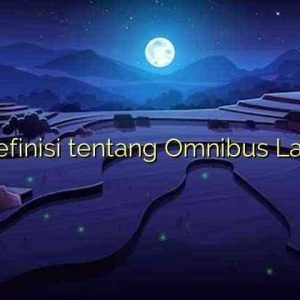 Definisi tentang Omnibus Law