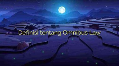Definisi tentang Omnibus Law