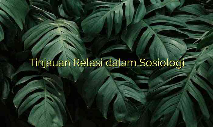 Tinjauan Relasi dalam Sosiologi